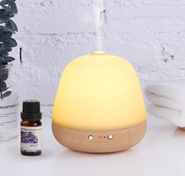 New product] 8 hours fogging beech wood solid wood seat essential oil diffuser aromatherapy lamp 180ml