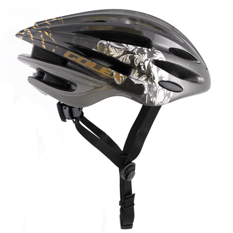 Export Foreign Trade Flaw] Golex Gold Classic Integrated Forming Bike Mountaineering Car Safety Helmet 27 holes Large size
