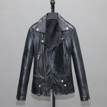 Head Sheep Sheep Genuine Leather Leather dressing woman Lengthened Nursing Waist Leisure Moto Locomotive Cotton Jacket Woman Fashion Jacket CC