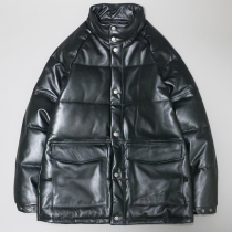 Real Leather Duvet Clothing Head Layer Soft Bull Leather Clothing Male mid-length Leisure Standing Wood Village Tuoya Thick Winter Bread Bay