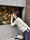 Korean-Style Letter Print Pure Cotton Regular Shoulder Long-Sleeve T-Shirt for Women, New Autumn Slim-Fit White Base Layer Top Ins