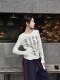 Korean-Style Letter Print Pure Cotton Regular Shoulder Long-Sleeve T-Shirt for Women, New Autumn Slim-Fit White Base Layer Top Ins