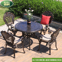 Macco Balcony Garden Cast Aluminum Table Chairs Patio Seats Home Full Aluminum Terrace Top Floor Outdoor Table Chair Suit