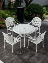 Maike cast aluminum outdoor courtyard Balcony table and chair Garden Wrought iron leisure three or five sets of European villa furniture combination