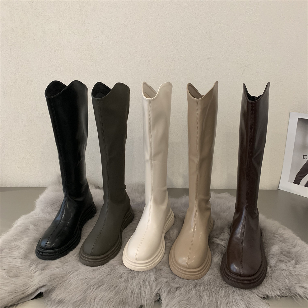 Small sub-thick bottom Martin boots Inlenty wind boots Boots Woman Winter Plus Suede Riding Boots Chelsea Boots Slim Boots