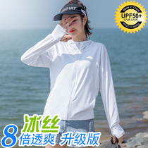 Early autumn sunscreen women 2021 new summer thin womens coat cardigan top breathable Spring and Autumn long sleeves