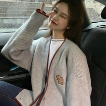 Knitted Cardiovert Women Dress 2022 Spring Autumn Season New Burst Lady Sweater Short jacket Jacket Foreign Air Blouse Thin