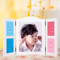 Белая рама+красное небо небо синий океан синий