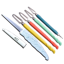 Lili brand knife Wang Chaoji 7cm food carving knife 5-piece set containing molybdenum vanadium steel main knife cable pull carving knife