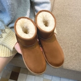 Демисезонные флисовые удерживающие тепло нескользящие лыжные модные короткие сапоги, обувь, городской стиль