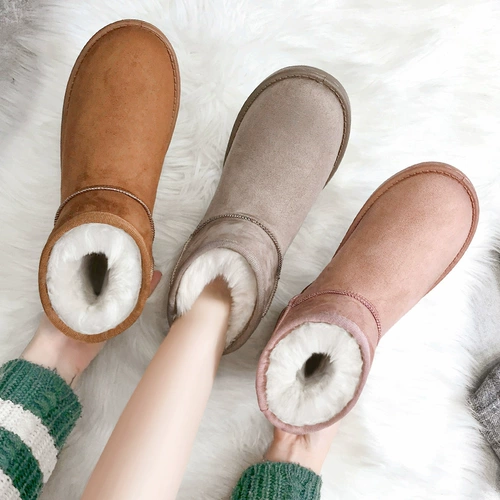 Демисезонные флисовые удерживающие тепло нескользящие лыжные модные короткие сапоги, обувь, городской стиль