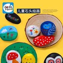 Melody childrens stone painting set Baby diy creative painting Acrylic paint set Handmade