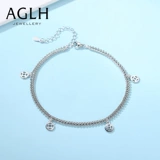 Медный браслет на ногу, сексуальная цепочка в стиле древности, монеты, ювелирное украшение, серебро 925 пробы, в корейском стиле, простой и элегантный дизайн