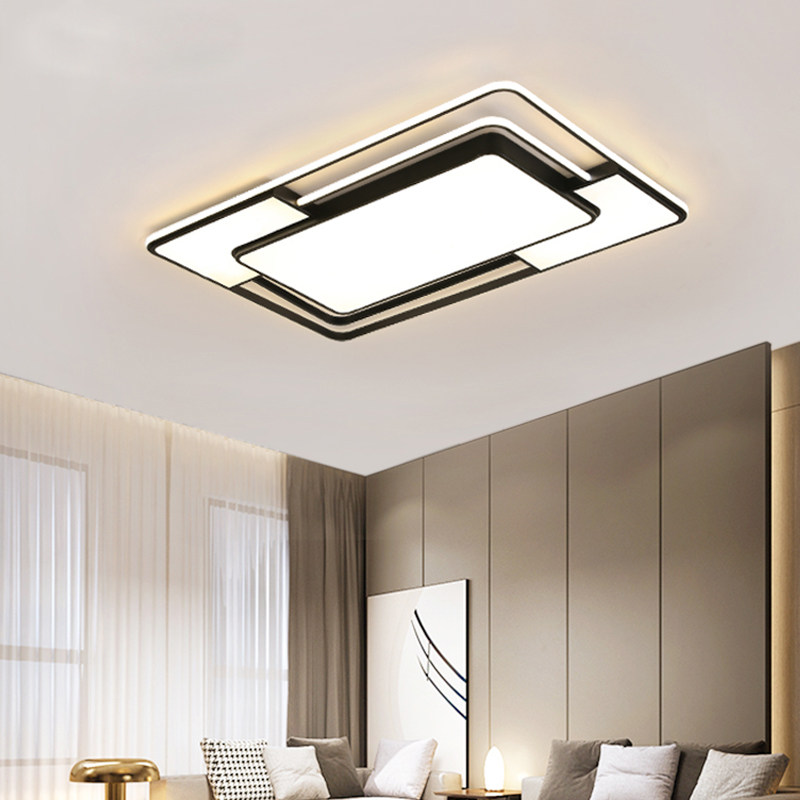 LED ceiling lamp living room lamp modern minimalist atmosphere rectangular creative luminaire bedroom light 2020 new lamps