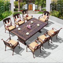 Courtyard Table And Chairs Suit Luxury Villa Open-air Garden Table And Chairs External Pendulum Outdoor table and chairs Cast aluminium Outdoor table and chairs