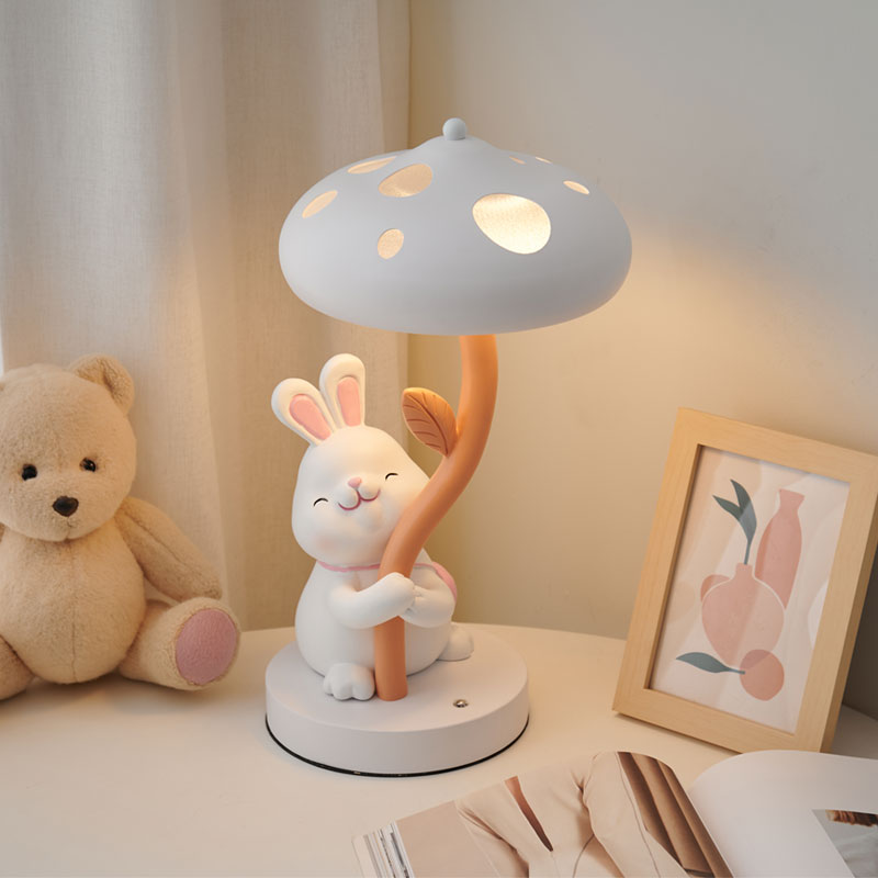Bed Head Lamp 2024 New Girl Bedroom Children Recharge Cute Rabbit Desk Lamp Nights Little Nightlight Senior Sensation-Taobao
