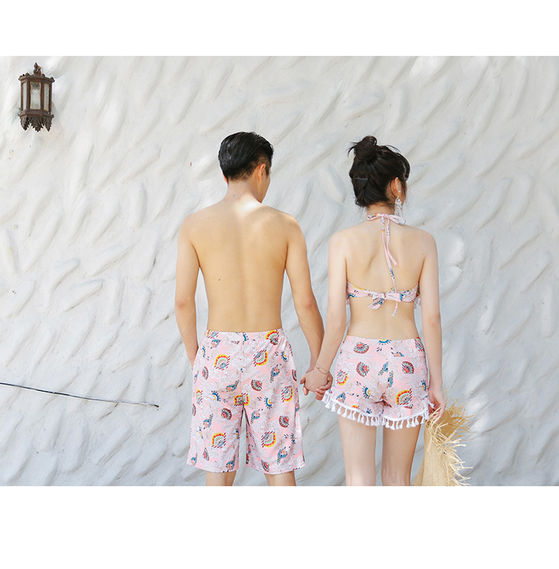 Cặp đôi bơi nữ là học sinh gầy nhỏ Hàn Quốc chia nhỏ gió dân tộc bảo thủ quây quần mùa xuân nóng bỏng mặc đồ bơi 	đồ đôi đi biển cho mẹ và bé	