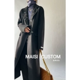 Элитные дизайнерские блестки для ногтей, двусторонний кашемировый костюм, длинное демисезонное шерстяное пальто, тренд сезона, коллекция 2021