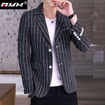 Striped casual small suit men Korean slim suit jacket 2020 spring mens uniforms coat tide