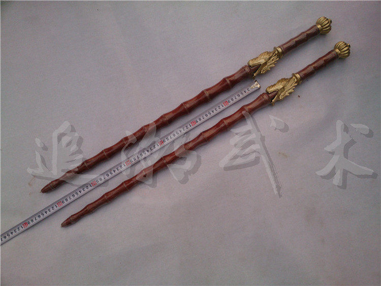 🌟武道神器 | 追潮武术梨木竹节双鞭电镀实心双锏不锈钢双鞭龙头硬鞭武术器材🌟-更多武术装备-淘宝好物网