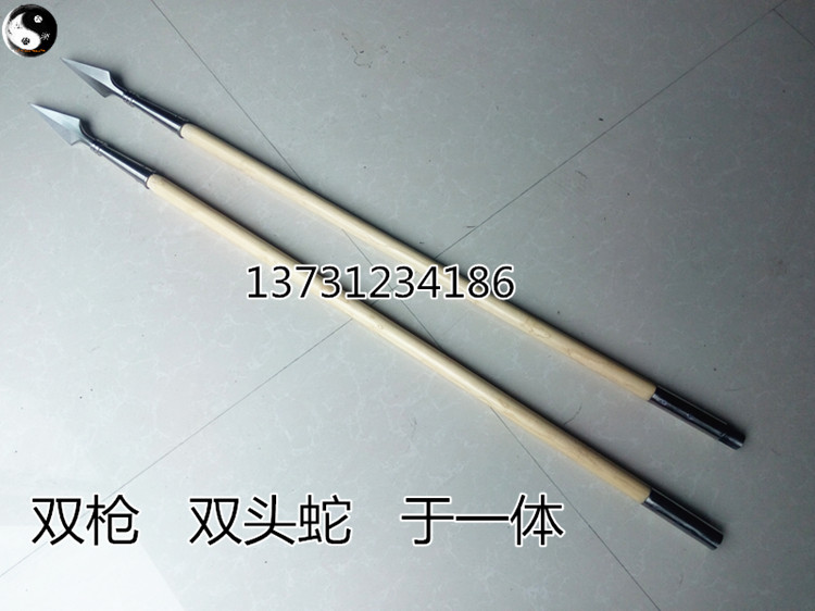 Red tassel gun White wax rod Red tassel gun Double gun Double head snake gun Combination gun Martial arts gun Tai Chi gun Long gun Short gun Big gun