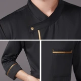 Шеф-повара одежда высокого класса с длинными рукавами осенняя и зимняя рабочая одежда мужская одежда Женщины Западные рестораны Пекари обратно кухонная рабочая одежда настройка одежды