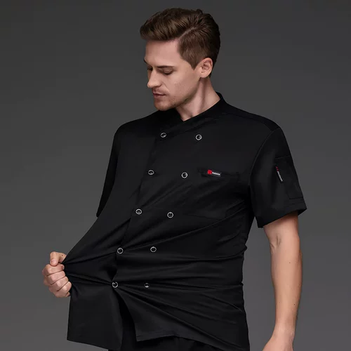 Летний дышащий шелковый элитный эластичный комплект для работы для отеля, короткий рукав, делается под заказ