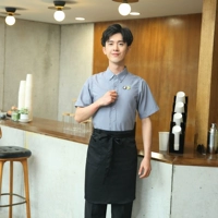 (Ван Вэньксианг) 808 серый шорт -шорт -рубашка, мужчины+тот же фартук