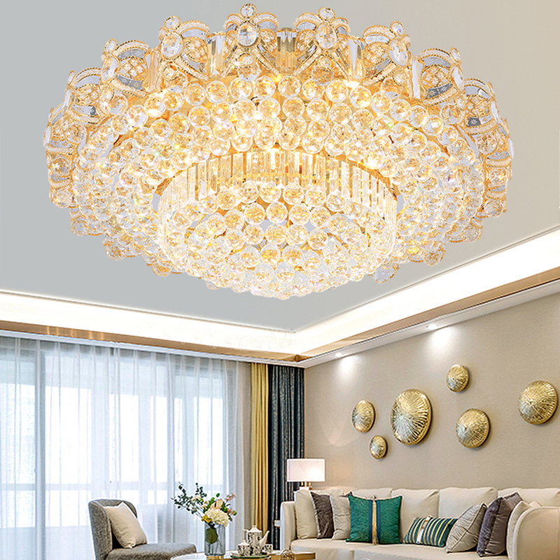 Crystal Lamp, Living Room Lamp, Simple Modern Hall Lamp, Household European-Style Ceiling Lamp, Atmospheric Dining Room Lamp, Bedroom Lighting