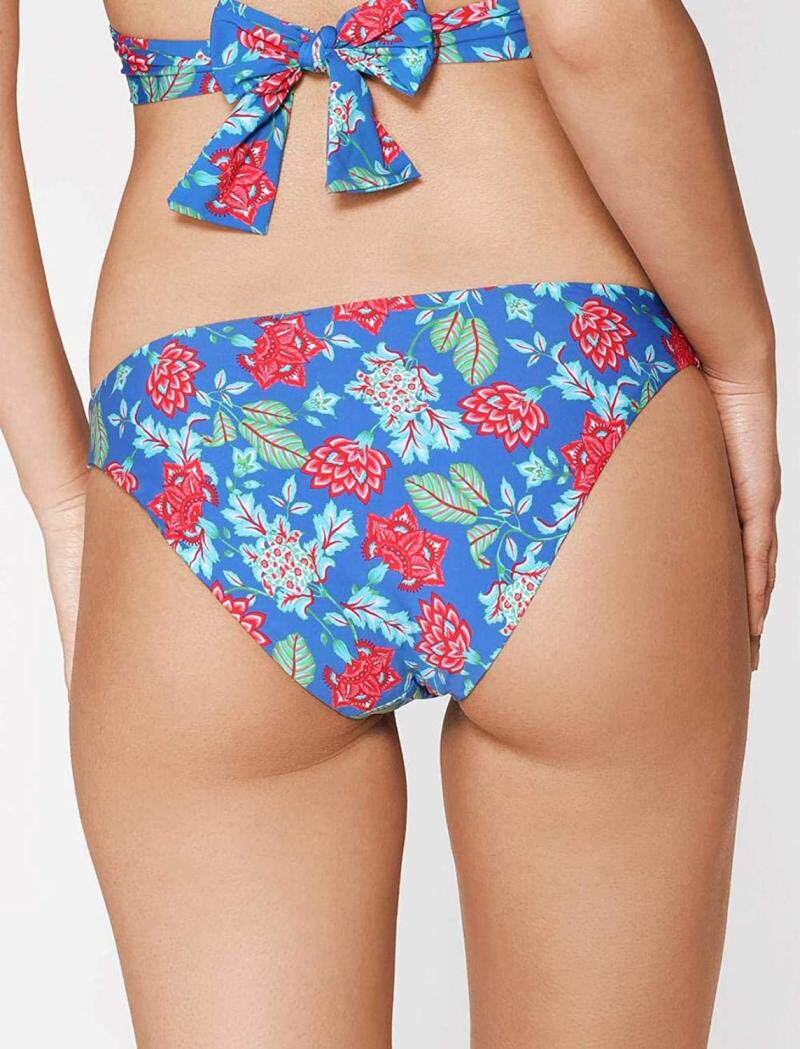 Женская плавках 意大利calzedoniasusanna蓝红交叉花卉比基尼泳衣组合套装rui1595