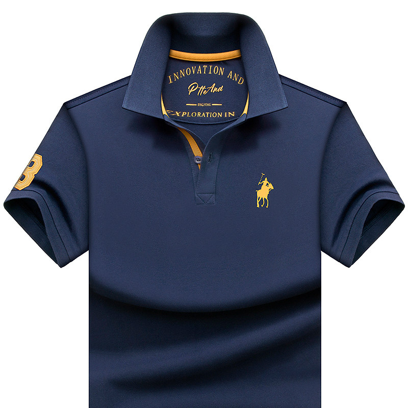 Short-sleeved T-shirt men's cotton casual Polo shirt business collar T-shirt men's value good goods recommended