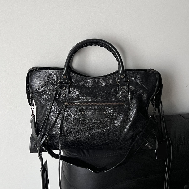 Handmade Paris New Classic Motorcycle Bag High-End Genuine Leather Tote Bag Handbag