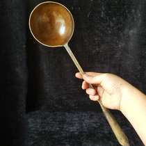 Pure brass pot shovel soup spoon long handle shovel copper spoon kitchen supplies restaurant big spoon hand forged casting