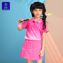 Childrens tennis skirt suit Girls badminton suit Dress Female training suit Quick-drying tennis suit Table tennis sports