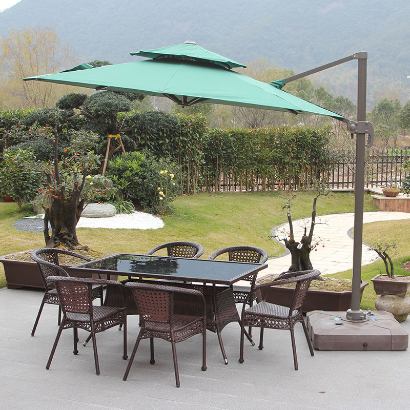 Outdoor tables and chairs courtyard garden outdoor leisure tea table open-air balcony three or five pieces set rattan small table combination rattan chair