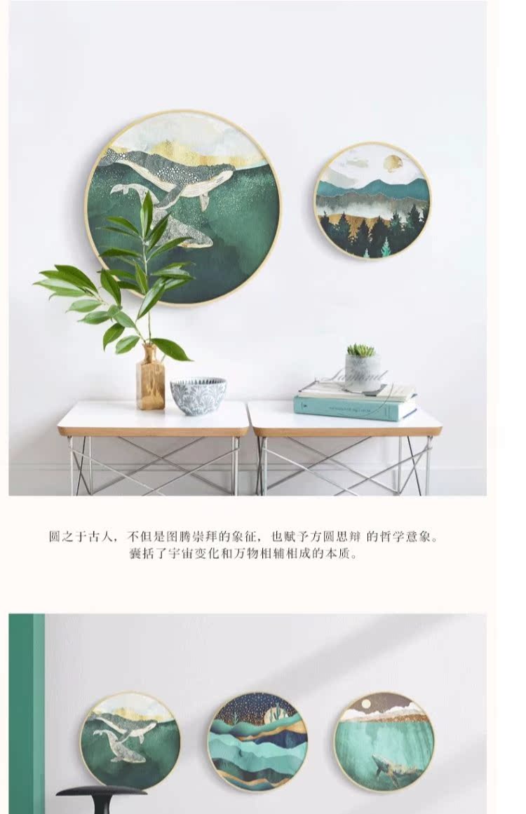 Hiện đại sơn nhỏ gọn sân khấu tròn mô hình kim cương rhinestone thêu cross-stitch Crane kim cương khoan sơn nề cá voi xanh - Công cụ & phụ kiện Cross-stitch tranh thêu chữ thập treo cầu thang