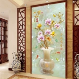 Diamond Embroidery 2020 Новая вертикальная версия Ping Arich Vase Diamond Painter и благоприятная картина Magnolia Living Room