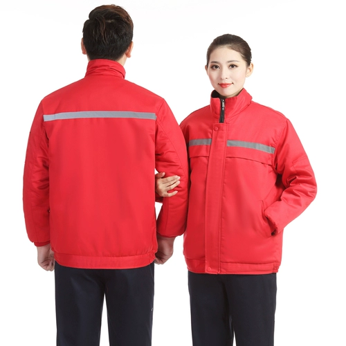 Удерживающий тепло длинный зимний светоотражающий пуховик для работы подходит для мужчин и женщин, длина макси, увеличенная толщина