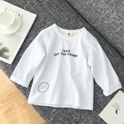 Con trai đầu áo T-shirt mùa xuân và mùa thu 2020 trẻ em mới mùa thu váy boy dài sleevet T-shirt đáy khí thủy triều.