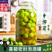 Xibi bubble wine glass bottle sealed canned fruit wine medicine white wine empty bottle Special thickened wine jar plum wine bottle
