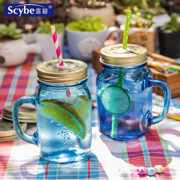 喜碧 彩色无铅玻璃 公鸡杯 500ml*2个 优惠券折后￥19.9包邮(￥29.9-10)