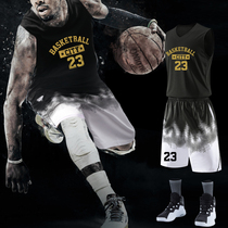 Basketball suit suit Mens tide custom ball suit match suit Womens basketball suit Sports vest Blue team suit Printed jersey