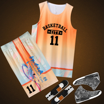 Basketball Suit Suit Mens Student Competition Personality Relaxation Sport Custom Team Training Suit Vest Basketball Clothes Print