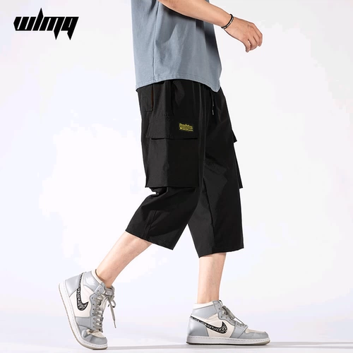 Летние шелковые тонкие быстросохнущие штаны, шорты для отдыха, свободный крой