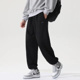 Спортивные демисезонные штаны для отдыха, на шнурках, оверсайз, свободный прямой крой