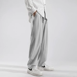 Летние штаны, цветной тонкий костюм, повседневные брюки для отдыха, свободный прямой крой, оверсайз, изысканный стиль