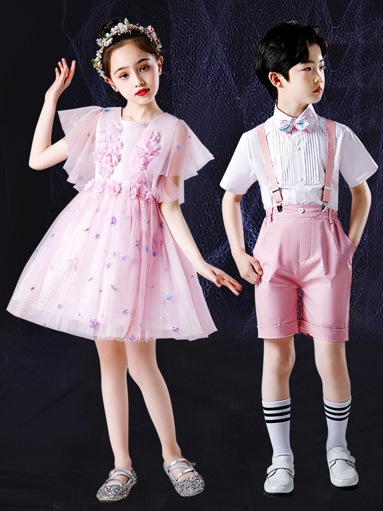 Children's Day Children's Day Chorus Costume Costume Student Summer Girls Tutu Costume Costume Boy Host Dress - Taobao