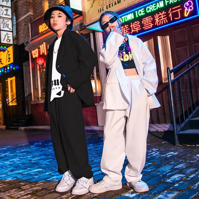Children's Jazz Dance Costumes, Handsome Suits, Street Dance Performance Clothes, Hip-Hop Performance Clothes for Boys and Girls, Catwalk Suits, Trendy Clothes