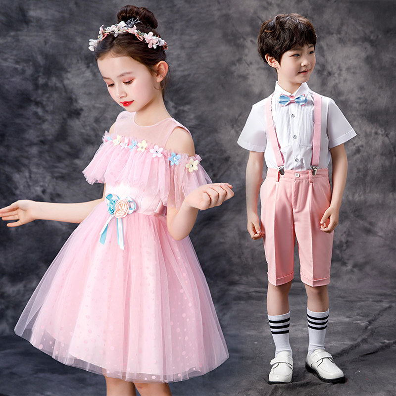 Children's performance chorus clothes dance skirt girls tutu skirt June 1 performance clothes primary school boys host dress