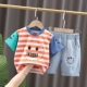 Summer Stripe Color Satching с короткими рукавами